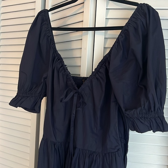 NWT Quince organic cotton puff sleeve dress size S - Picture 4 of 9